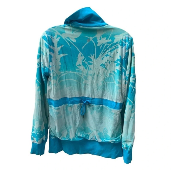 Lululemon Jacket Reversible Raja Blue Floral Full Zip - Picture 3 of 12
